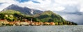 Lago di Como (Lake Como) Menaggio high definition panorama Royalty Free Stock Photo