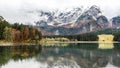 Lago Di Fusine - Mangart Lake in the autumn or winter