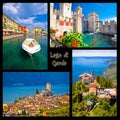 Lago di Garda collage postcard