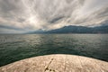 Lago di Garda Italy - Lake Garda view from the Port of Castelletto di Brenzone Italy