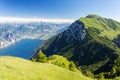 Lago di Garda lake from mountain Monte Baldo Royalty Free Stock Photo