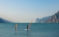 Lago di Garda, Windsurf activity Royalty Free Stock Photo