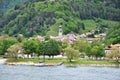 Lago di Ledro with Church, Italy Royalty Free Stock Photo