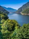 Lago di Vogorno lake, reservoir in the Verzasca valley, Ticino, Switzerland, Europe Royalty Free Stock Photo