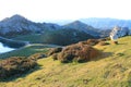 Lago Enol, Cangas de OnÃÂ­s, Spain Royalty Free Stock Photo