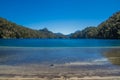 Lago Espejo Grande near Villa la Angostura in Neuquen Province, Argentina. Beautiful sunset on Lago Espejo Grande