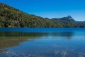 Lago Espejo Grande near Villa la Angostura in Neuquen Province, Argentina. Beautiful sunset on Lago Espejo Grande