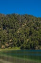 Lago Espejo Grande near Villa la Angostura in Neuquen Province, Argentina. Beautiful sunset on Lago Espejo Grande