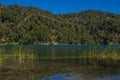 Lago Espejo Grande near Villa la Angostura in Neuquen Province, Argentina. Beautiful sunset on Lago Espejo Grande