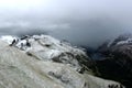 Lago Fedaia - Snowy Mountains Dolomites - The Italian Alps Royalty Free Stock Photo