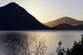 lago maggiore coast sunrise verbania Royalty Free Stock Photo