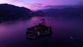 Lago Maggiore Drone view of the island Bella. Borromean islands Isola Bella and Isola dei Pescatori. Italy, Stresa 5.01 Royalty Free Stock Photo