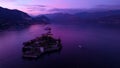 Lago Maggiore Drone view of the island Bella. Borromean islands Isola Bella and Isola dei Pescatori. Italy, Stresa 5.01 Royalty Free Stock Photo