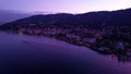 Lago Maggiore Drone view of the island Bella. Borromean islands Isola Bella and Isola dei Pescatori. Italy, Stresa 5.01 Royalty Free Stock Photo