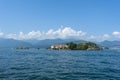 Lago Maggiore with Isola Bella and Isola dei Pescatori by Stresa in northern Italy Royalty Free Stock Photo