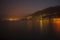 Lago Maggiore - Locarno at night Royalty Free Stock Photo