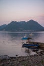 Lake - Lago Maggiore, Italy: Sunset light seen from Isola dei Pescatori Royalty Free Stock Photo