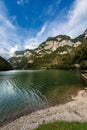 Lago Schener - Artificial lake in Trentino Alto Adige Italy Royalty Free Stock Photo