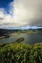 Amazing view of Seven Cities Lake `Lagoa das Sete Cidades`in SÃÂ£o Miguel Island - Azores - Portugal Royalty Free Stock Photo