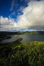 Amazing view of Seven Cities Lake `Lagoa das Sete Cidades`in SÃÂ£o Miguel Island - Azores - Portugal Royalty Free Stock Photo