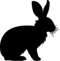 lagomorph Black Silhouette Generative Ai Royalty Free Stock Photo