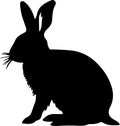 lagomorph Black Silhouette Generative Ai Royalty Free Stock Photo