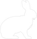 lagomorph Outline Silhouette Generative Ai Royalty Free Stock Photo