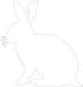 lagomorph Outline Silhouette Generative Ai Royalty Free Stock Photo