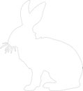 lagomorph Outline Silhouette Generative Ai Royalty Free Stock Photo