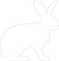 lagomorph Outline Silhouette Generative Ai