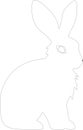 lagomorph Outline Silhouette Generative Ai Royalty Free Stock Photo