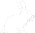 lagomorph Outline Silhouette Generative Ai Royalty Free Stock Photo