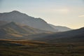 Scenic view of the Lagonaki plateau at sunset