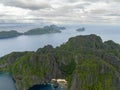 Lagoon and Beach in Miniloc, El Nido, Philippines. Royalty Free Stock Photo