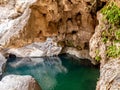 Lagoon in a cave in Wadi near Muscat, Oman