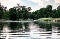 Lagoon landscape where rivers and lagoons meet. background