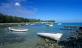 Lagoon at low tide Mauritius Island Royalty Free Stock Photo