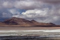 Lagoon with mountains in the Alitplano Plateau, Bolivia