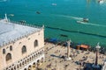 Lagoon near Doge`s Palace in Venice Royalty Free Stock Photo