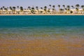 Lagoon, Sand and Palms Royalty Free Stock Photo