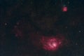 Lagoon and Trifid Nebula Royalty Free Stock Photo