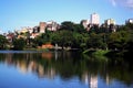 A lagoon in the urban environment. Royalty Free Stock Photo