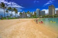 Lagoon in Waikiki Beach Royalty Free Stock Photo