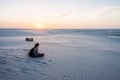 Lagoons in the desert, Brazil Royalty Free Stock Photo