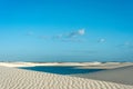 Lagoons in the desert of Lencois Maranhenses National Park Royalty Free Stock Photo