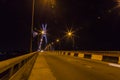 Ikoyi suspension bridge Lagos Nigeria at night. Royalty Free Stock Photo