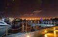 Lagos Nigeria night scene on the lagoon 2 Royalty Free Stock Photo