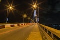 Lagos Nigeria night scene of the ikoyi Lekki suspension bridge Royalty Free Stock Photo