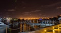 Lagos Nigeria night scene on the lagoon Royalty Free Stock Photo