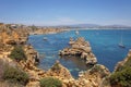 Lagos, Portugal. Benagil Cave inside Algar de Benagil, famous sea cave in Algarve coast, Lagoa Royalty Free Stock Photo